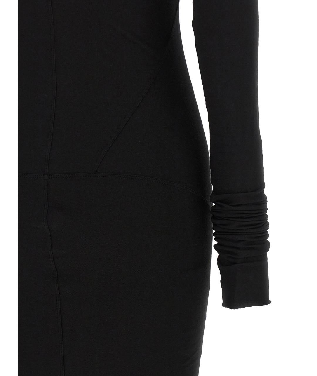 RICK OWENS DRKSHDW Черное хлопковое платье, фото 4