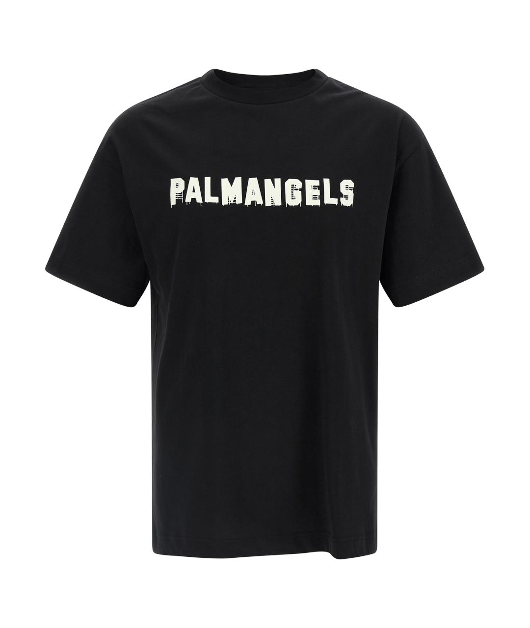PALM ANGELS Черная хлопковая футболка, фото 1