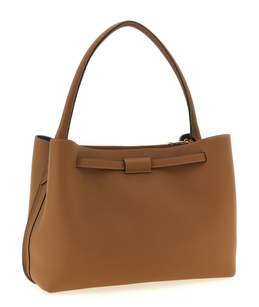 TOD'S Коричневая кожаная сумка тоут, фото 2