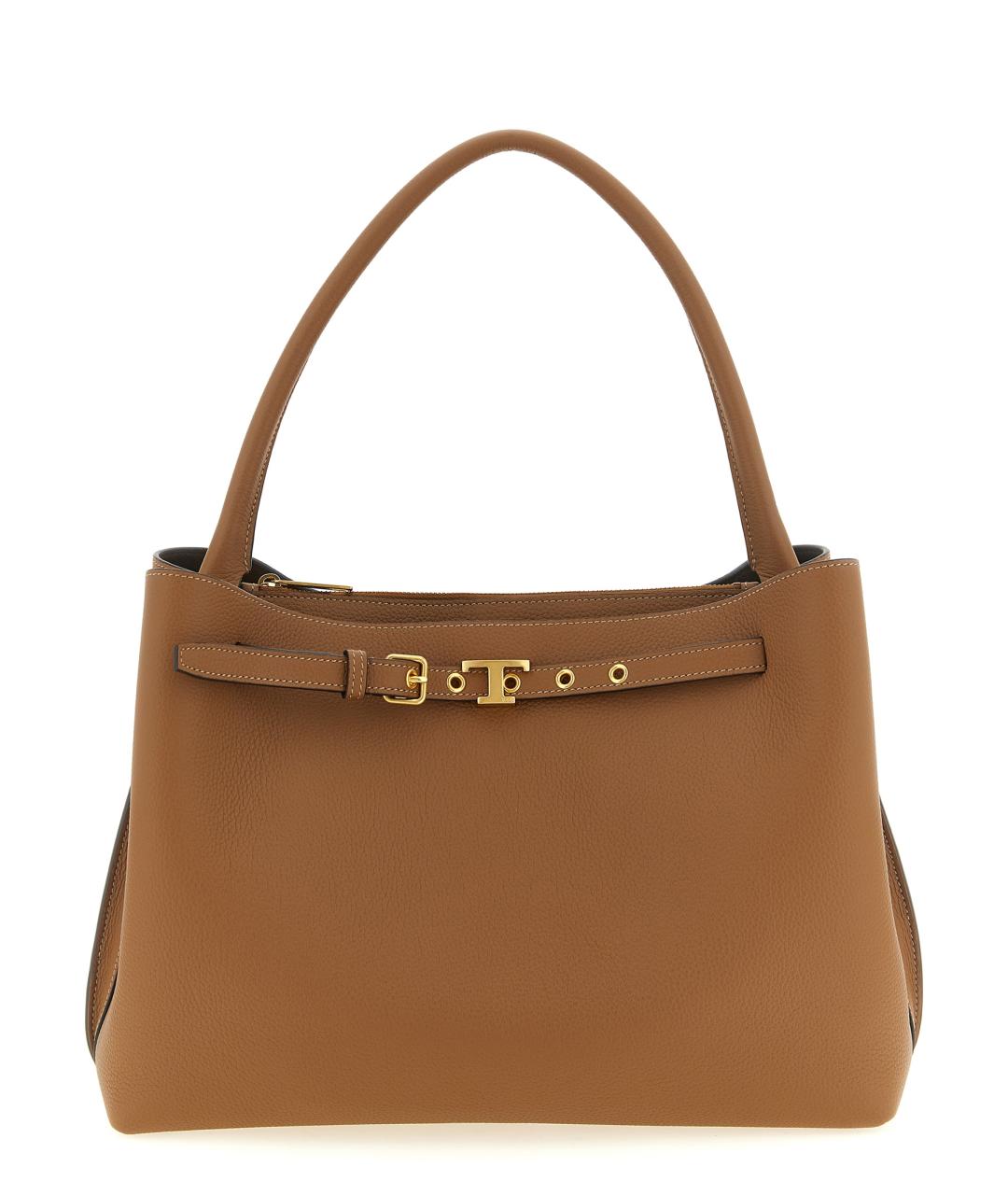 TOD'S Коричневая кожаная сумка тоут, фото 1