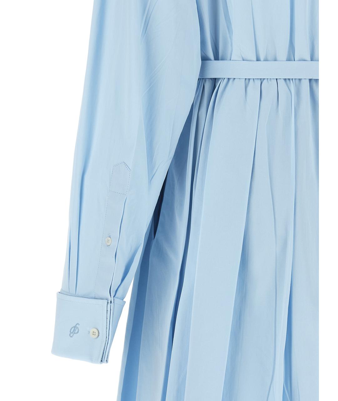 PRADA Голубое хлопковое повседневное платье, фото 4