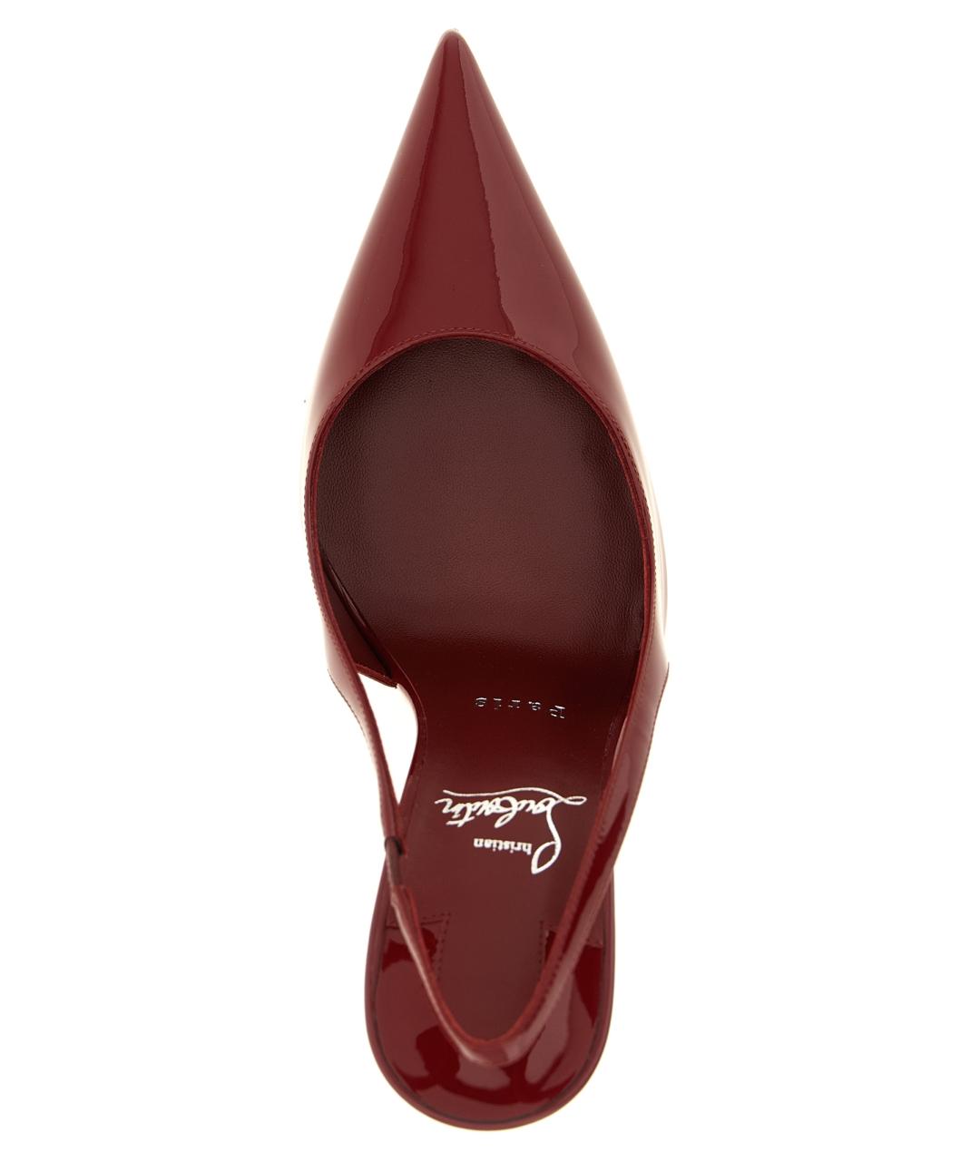 CHRISTIAN LOUBOUTIN Красные кожаные туфли, фото 4