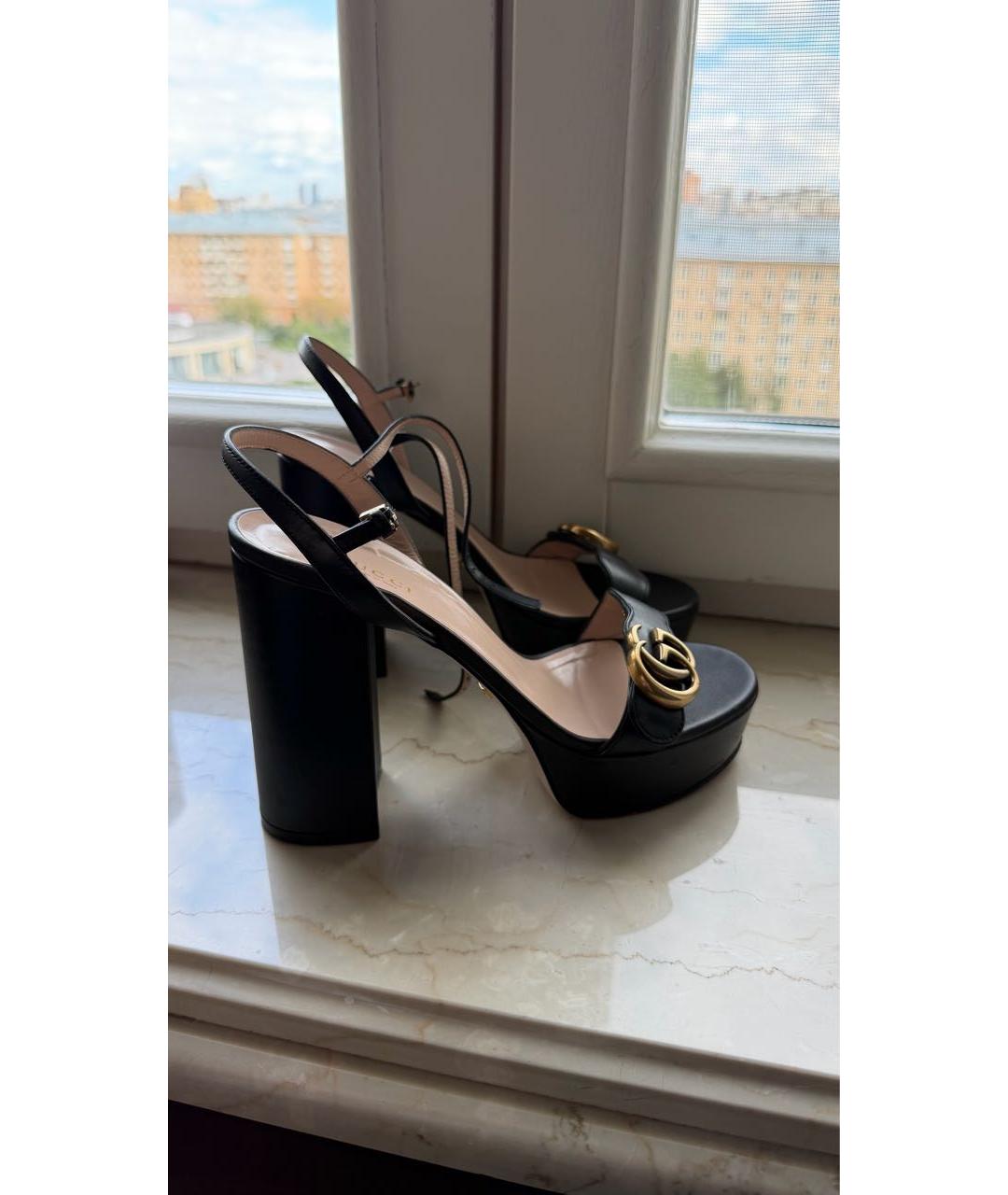 GUCCI Черные босоножки, фото 9