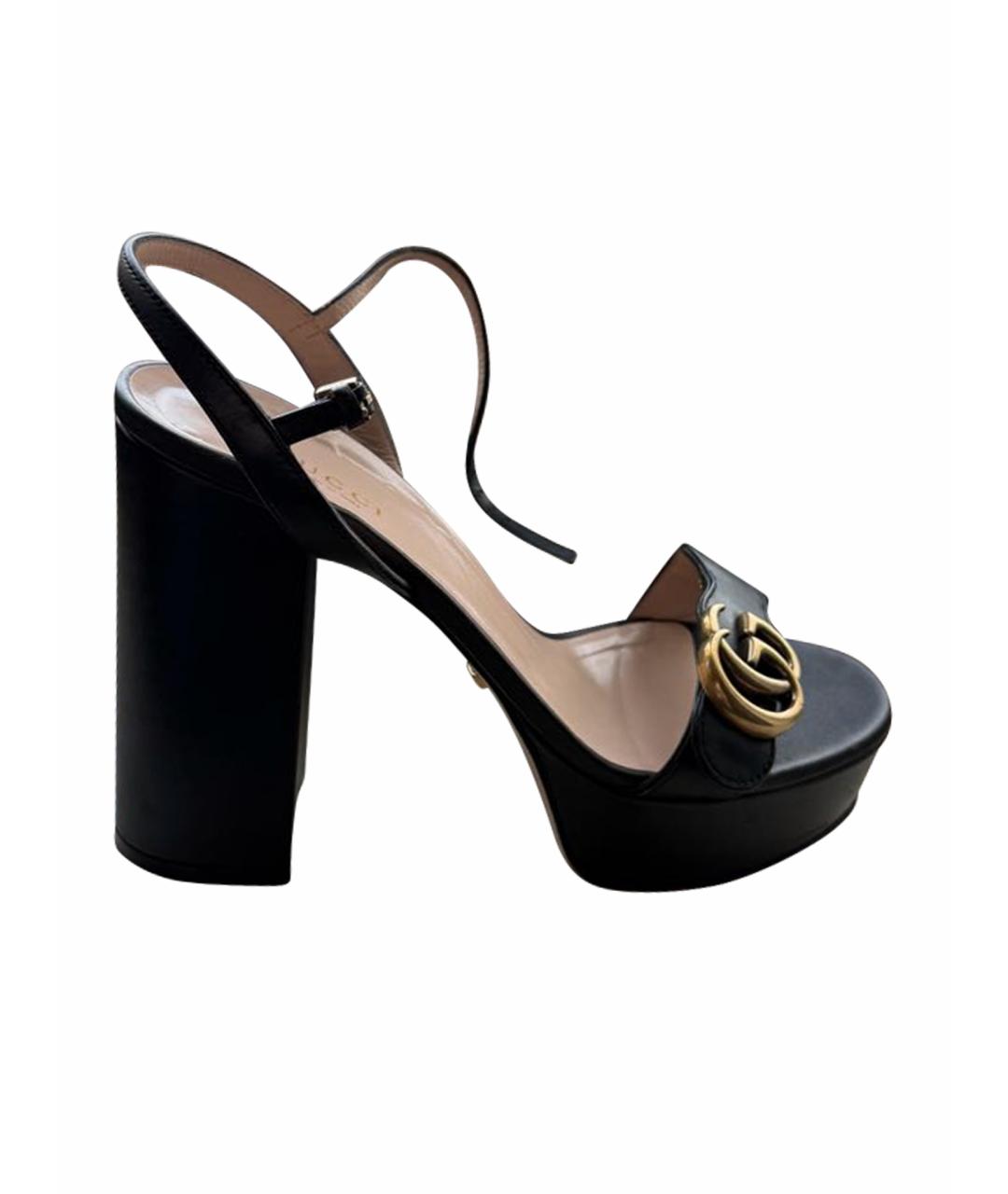 GUCCI Черные босоножки, фото 1