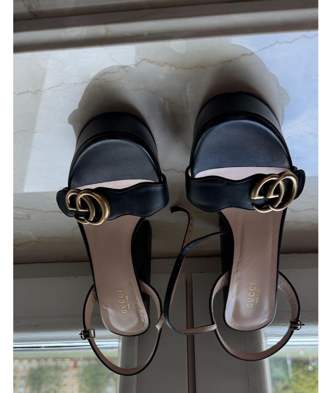 GUCCI Черные босоножки, фото 3
