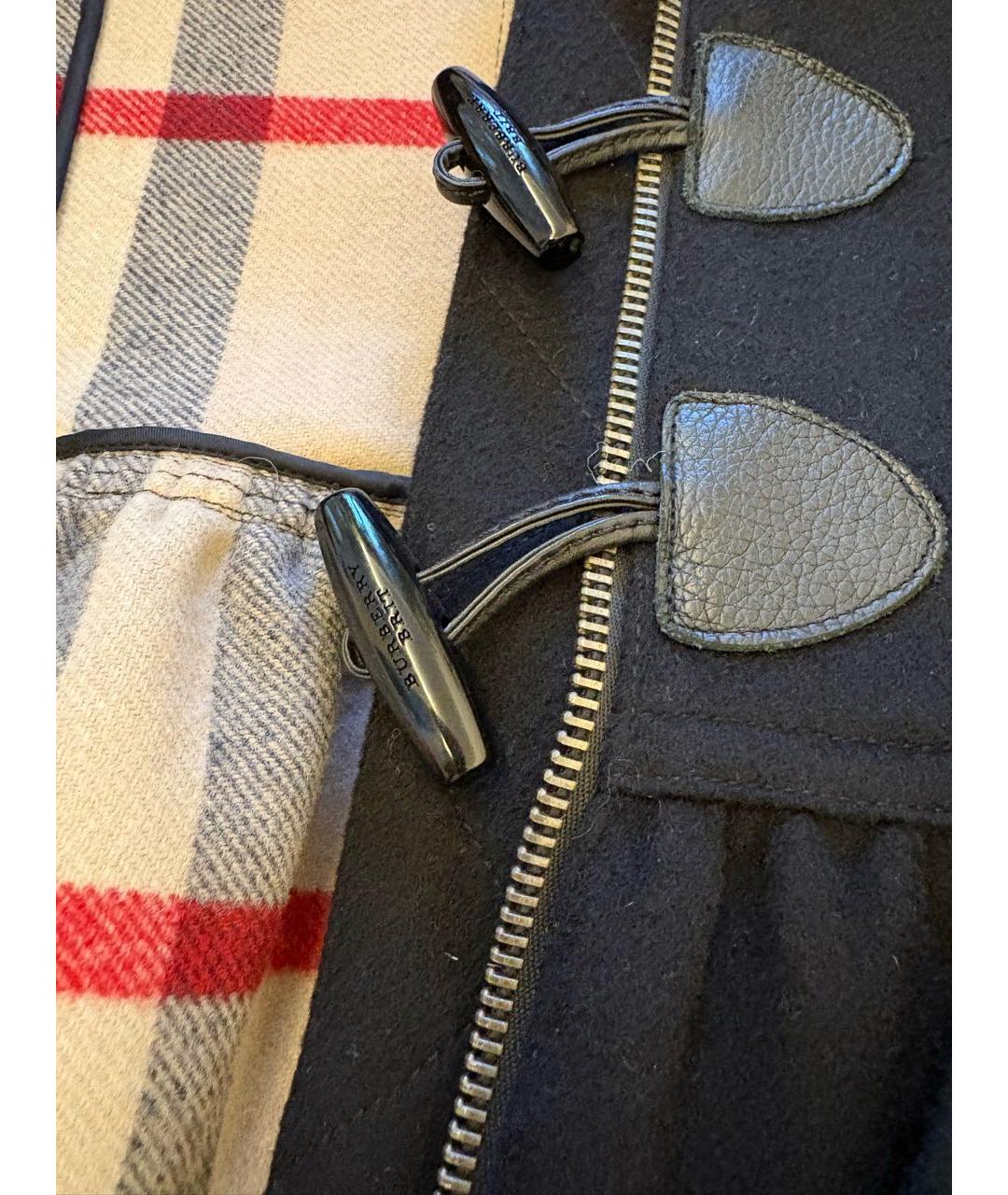 BURBERRY Черное шерстяное пальто, фото 4