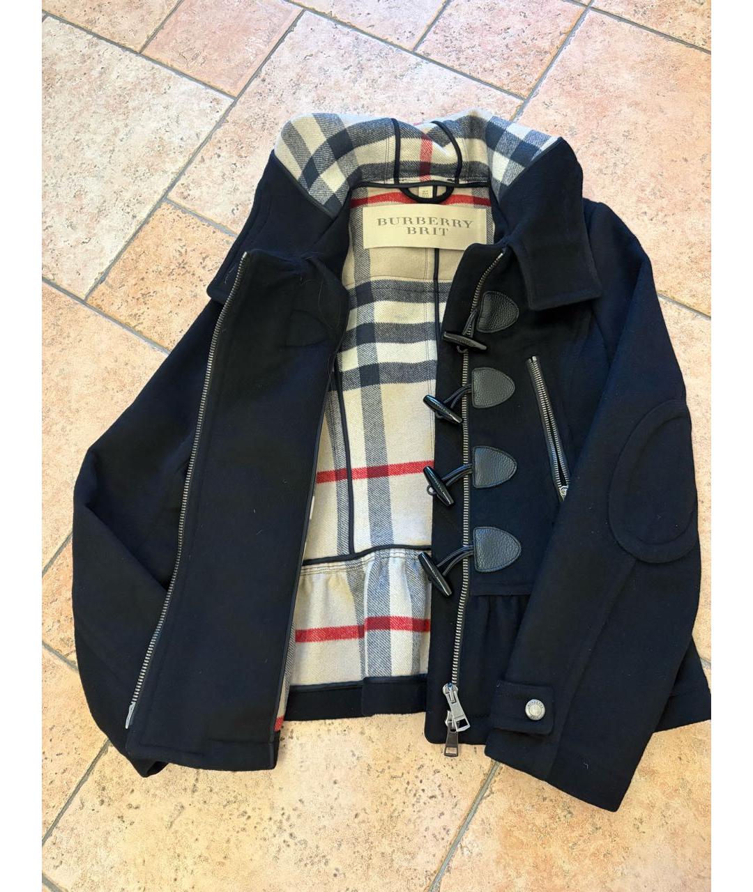 BURBERRY Черное шерстяное пальто, фото 3