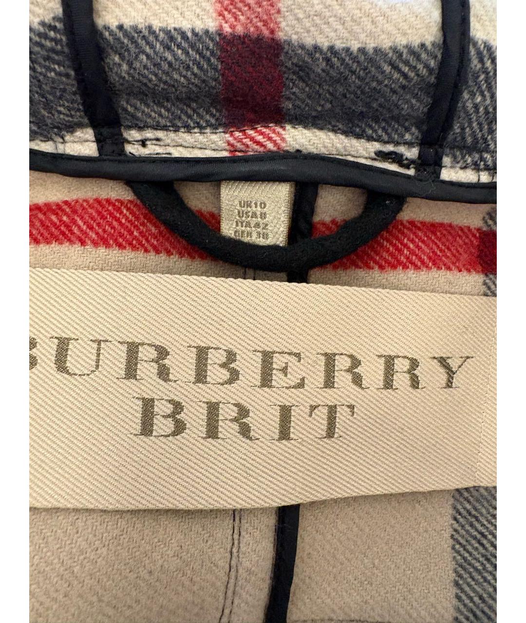 BURBERRY Черное шерстяное пальто, фото 7