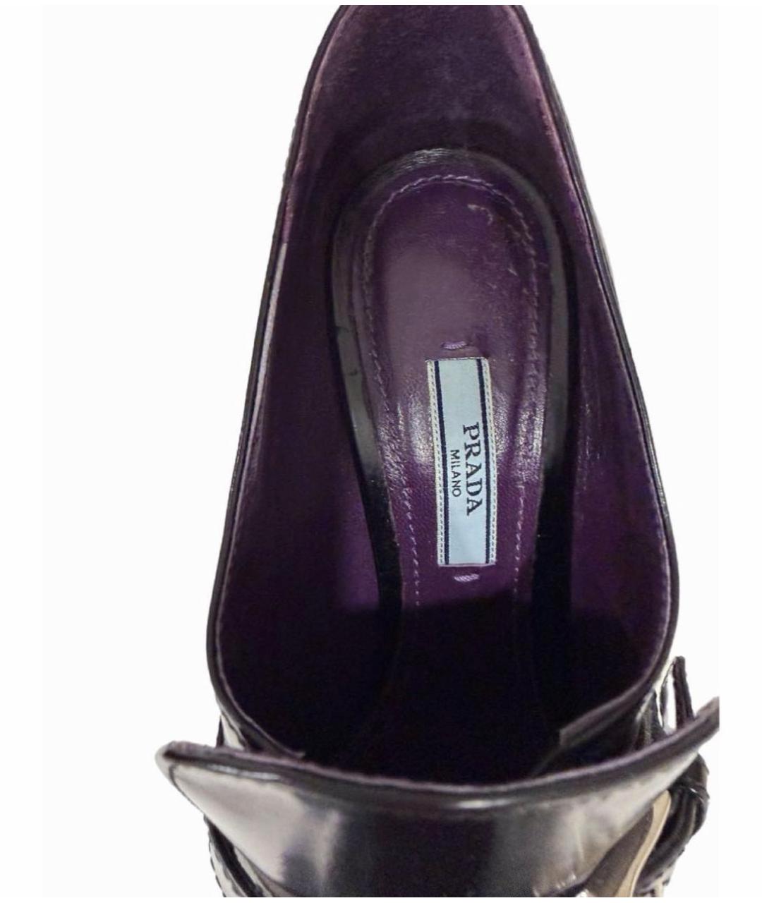 PRADA Черные кожаные туфли, фото 4