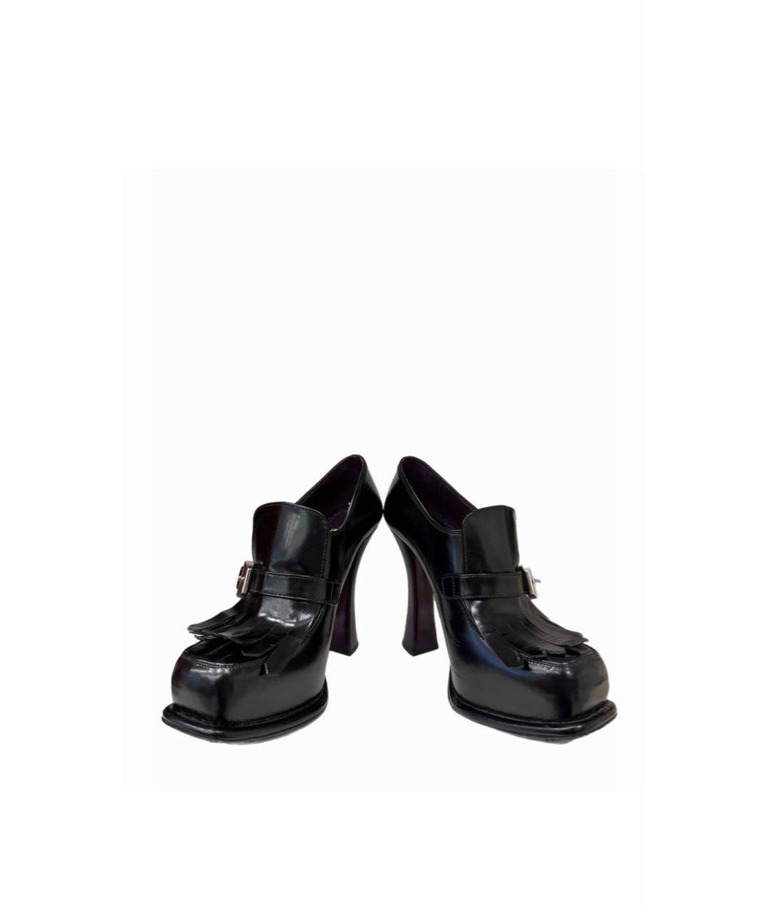 PRADA Черные кожаные туфли, фото 2