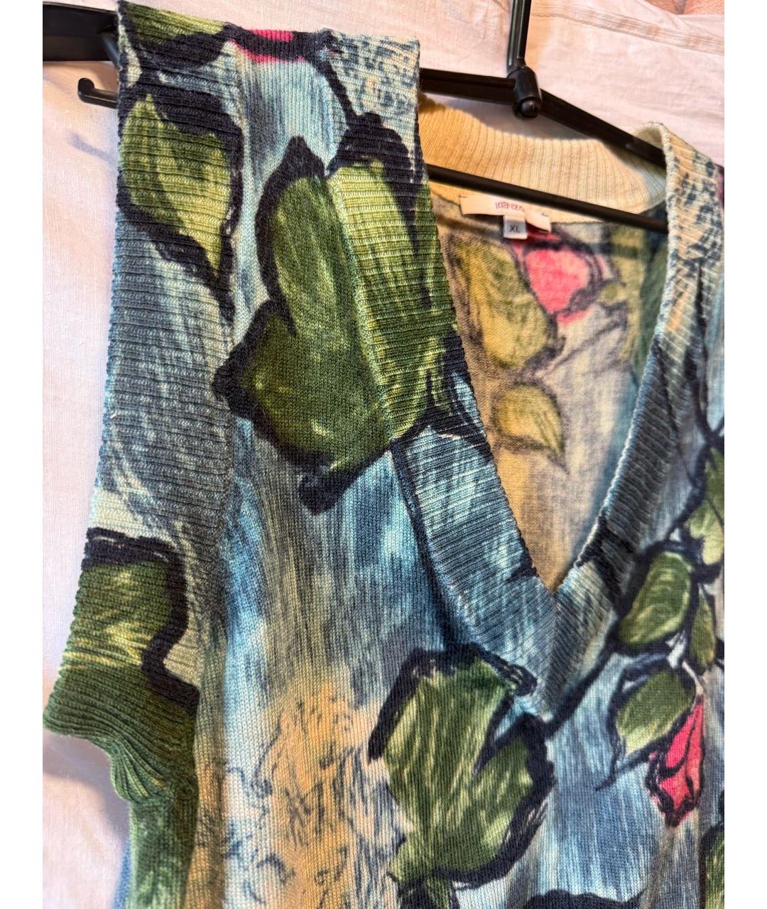 KENZO Зеленая шерстяная жилетка, фото 4