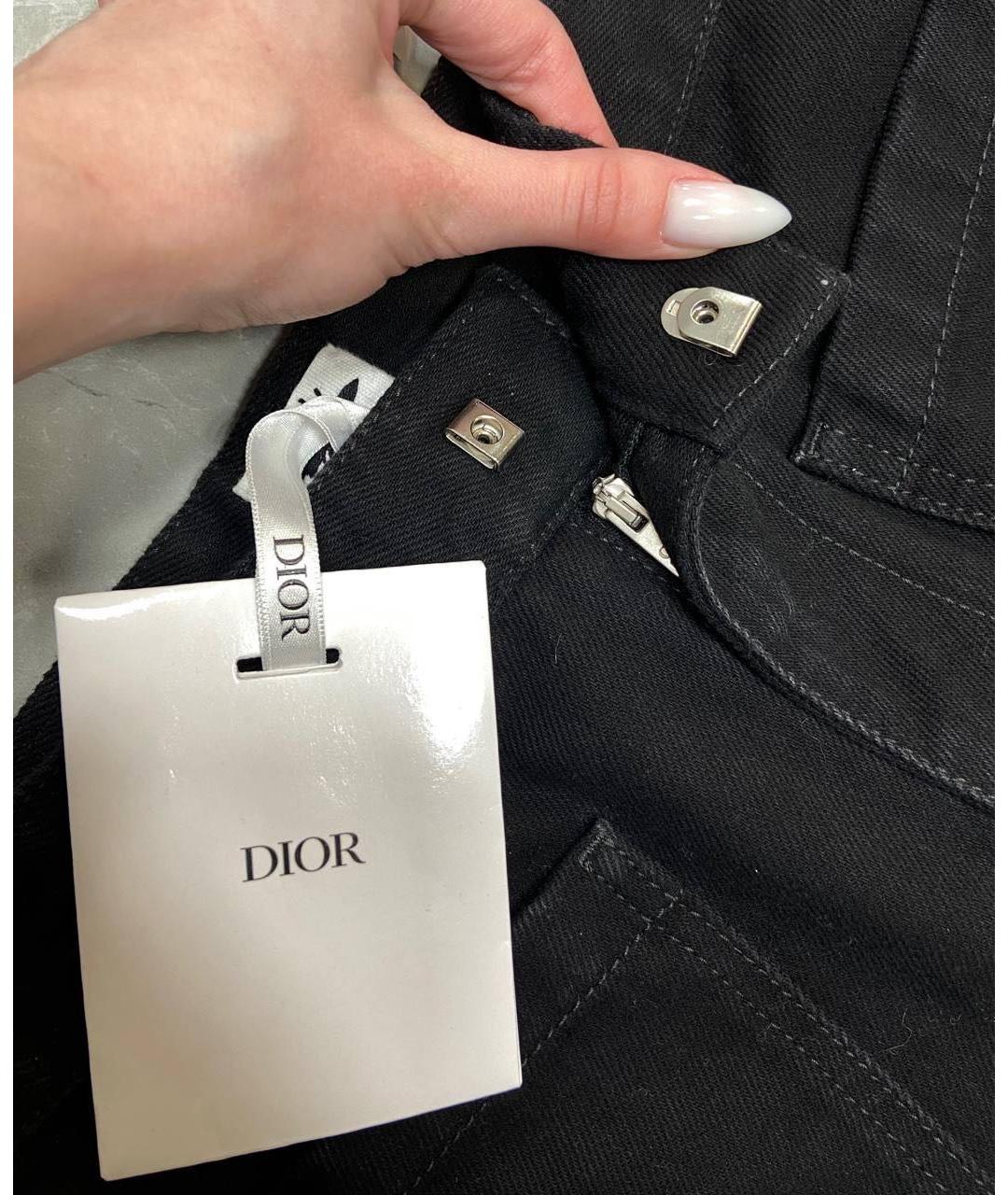 CHRISTIAN DIOR Черные хлопковые прямые джинсы, фото 8