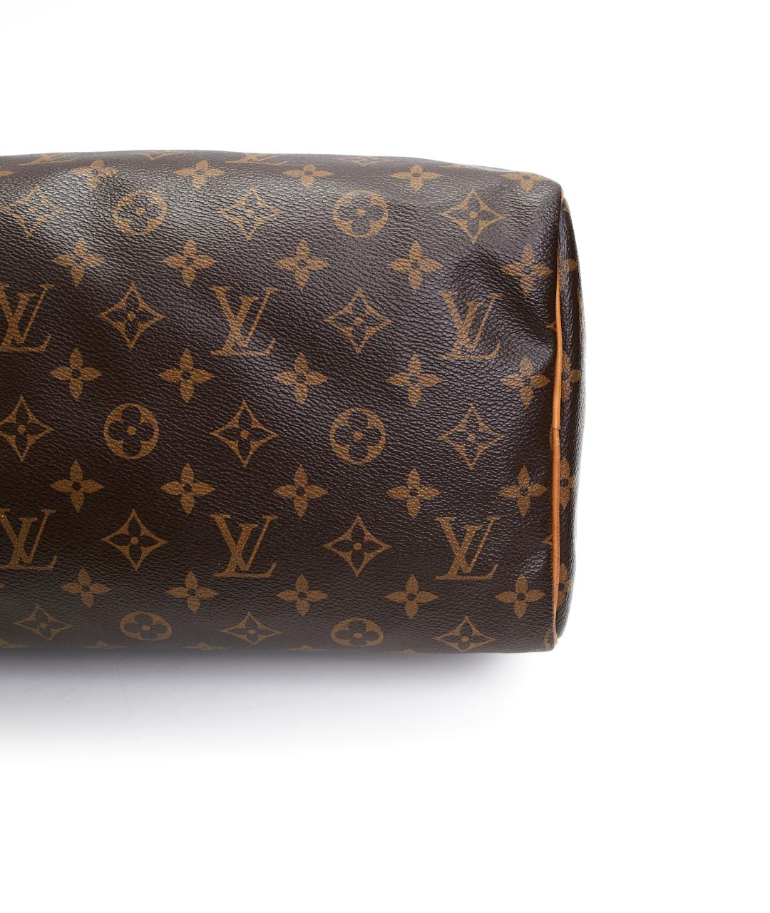 LOUIS VUITTON Коричневая сумка с короткими ручками из канвы, фото 5