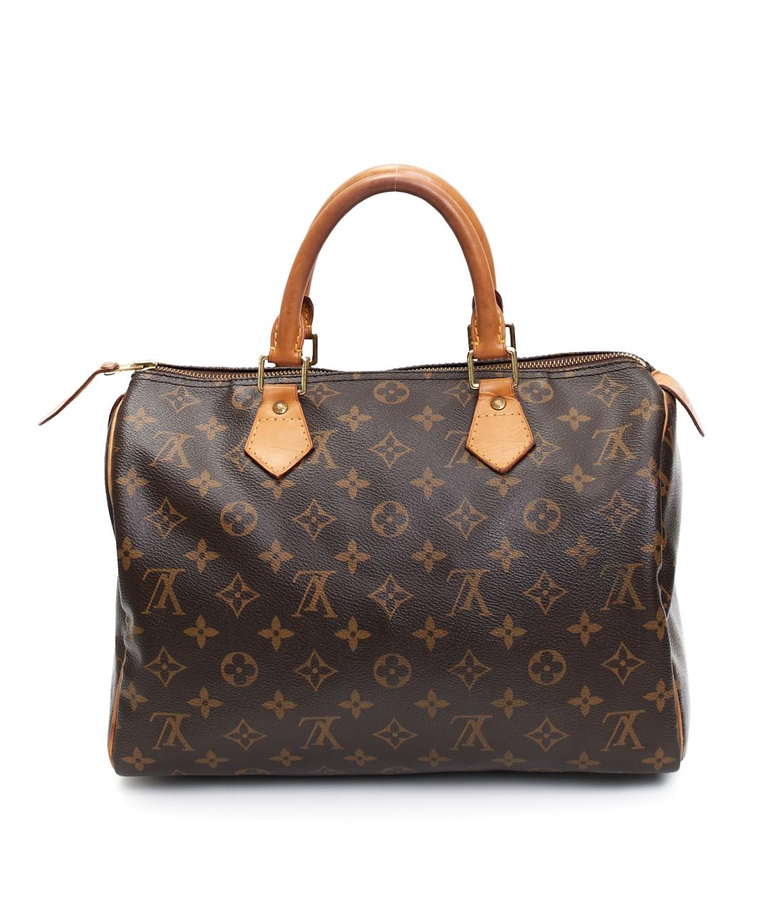 LOUIS VUITTON Коричневая сумка с короткими ручками из канвы, фото 8
