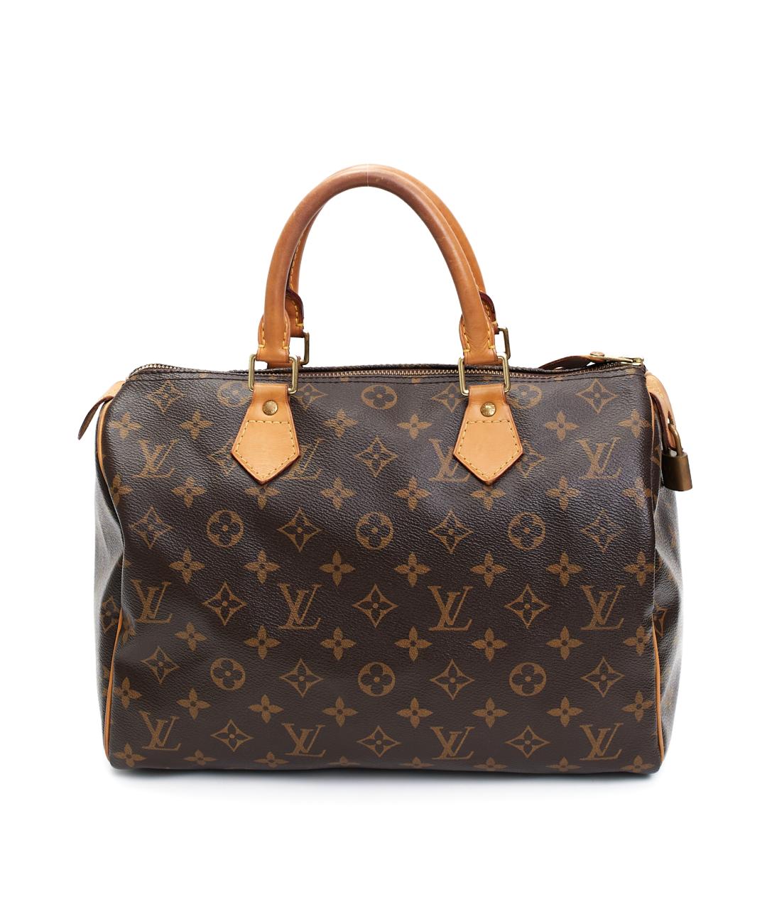 LOUIS VUITTON Коричневая сумка с короткими ручками из канвы, фото 3