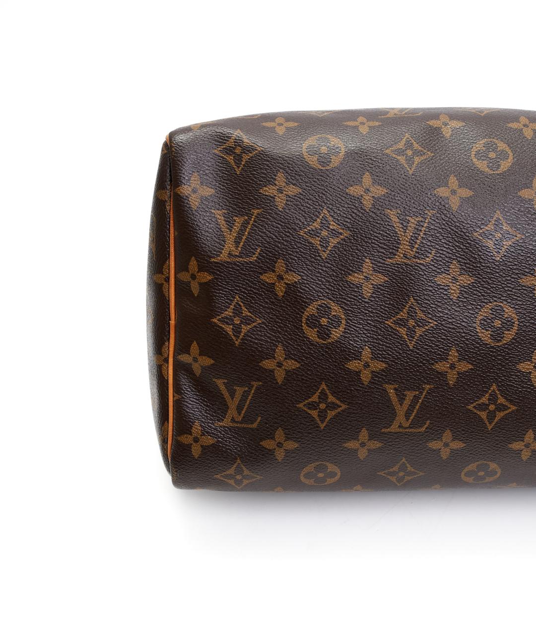 LOUIS VUITTON Коричневая сумка с короткими ручками из канвы, фото 6
