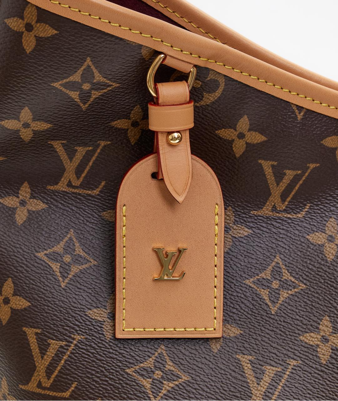 LOUIS VUITTON Коричневая сумка тоут из канвы, фото 5