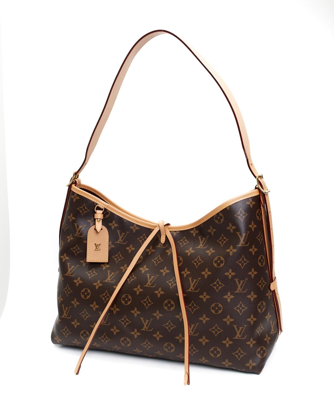 LOUIS VUITTON Коричневая сумка тоут из канвы, фото 2