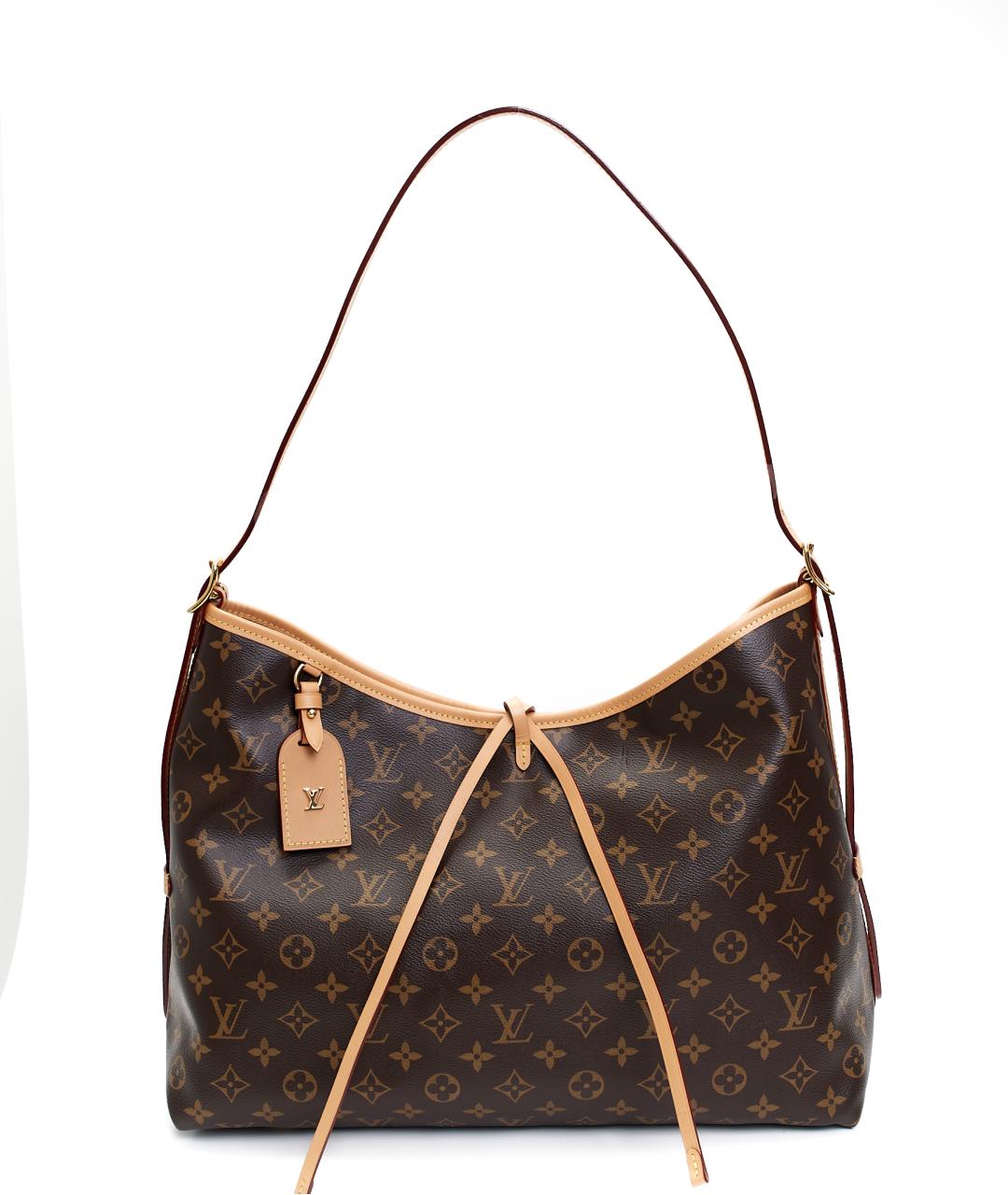 LOUIS VUITTON Коричневая сумка тоут из канвы, фото 9
