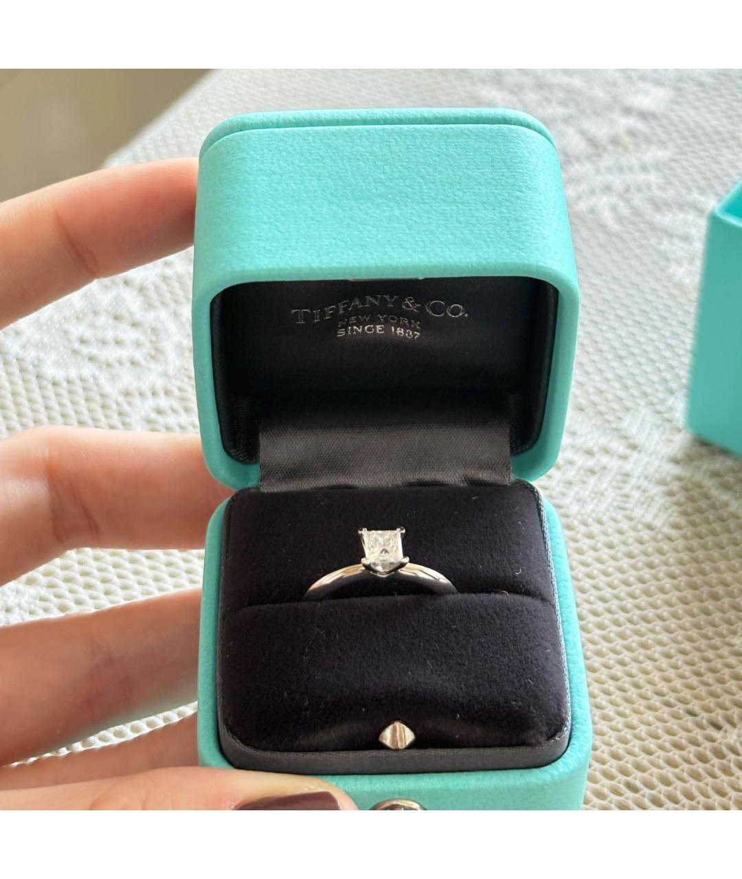 TIFFANY&CO Серебряное платиновое кольцо, фото 8