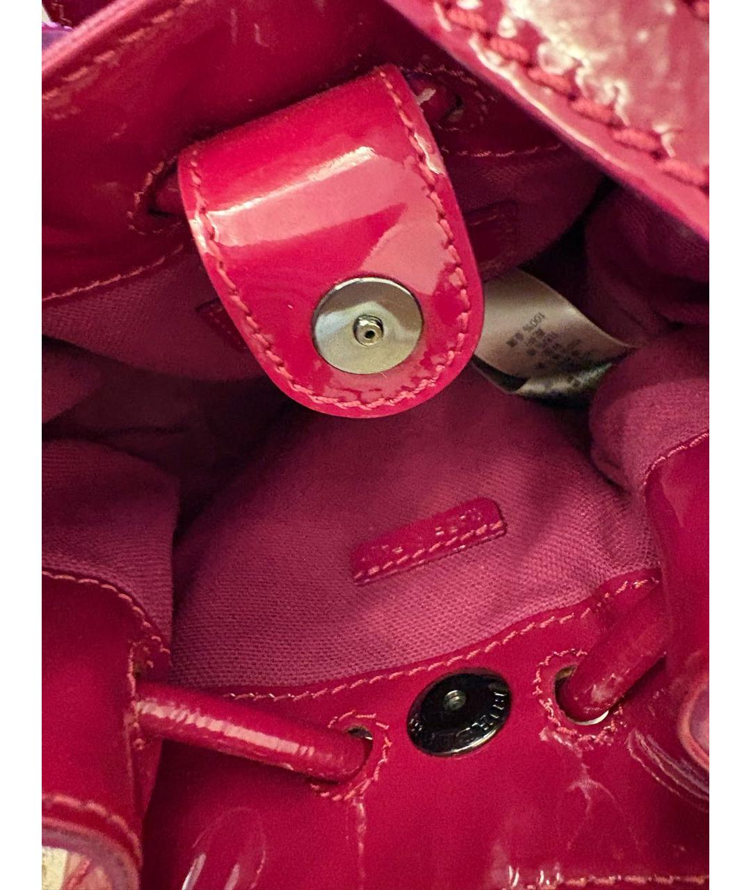 BURBERRY Бордовая сумка через плечо из лакированной кожи, фото 3
