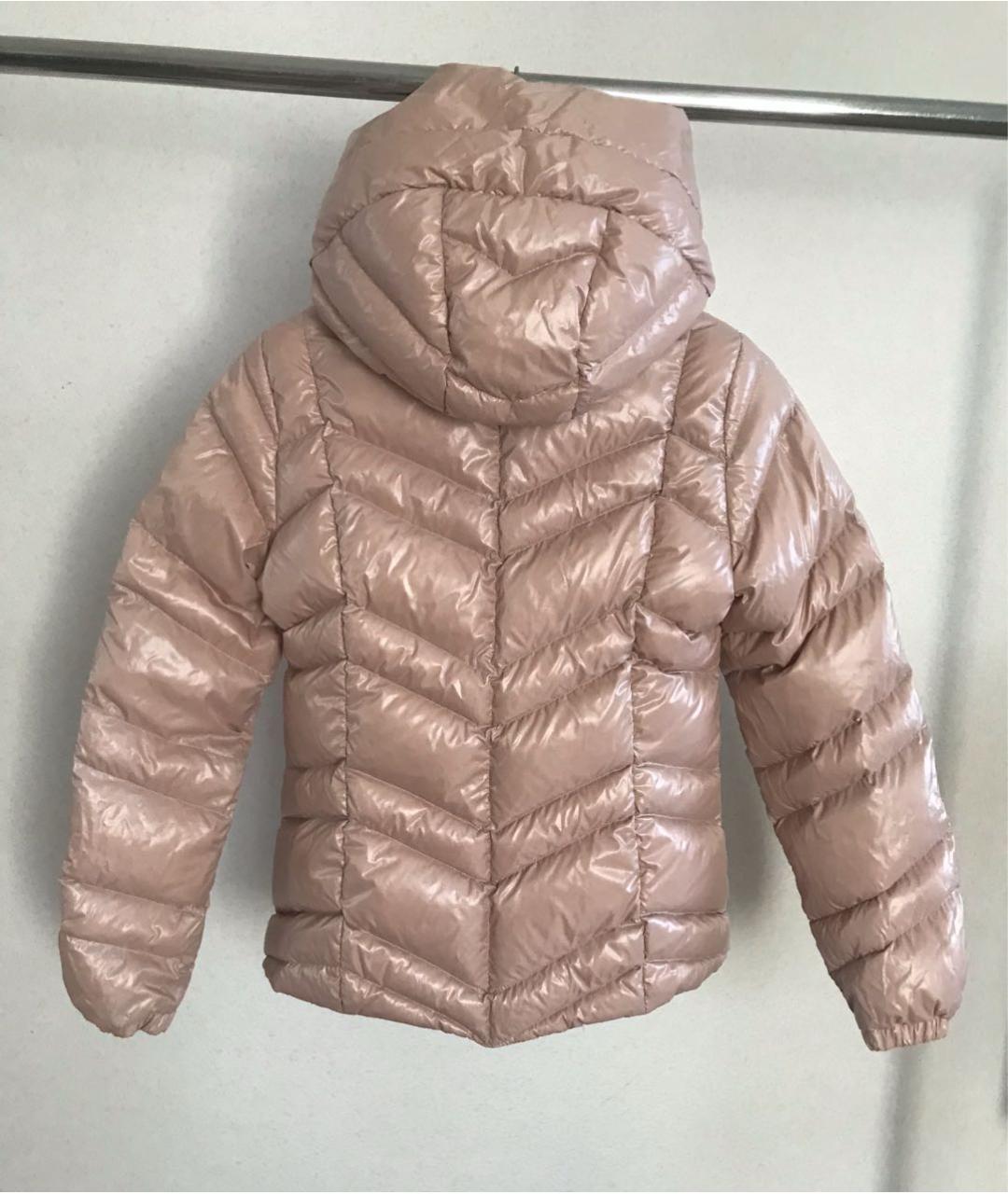 MONCLER Коралловый полиамидовый пуховик, фото 2