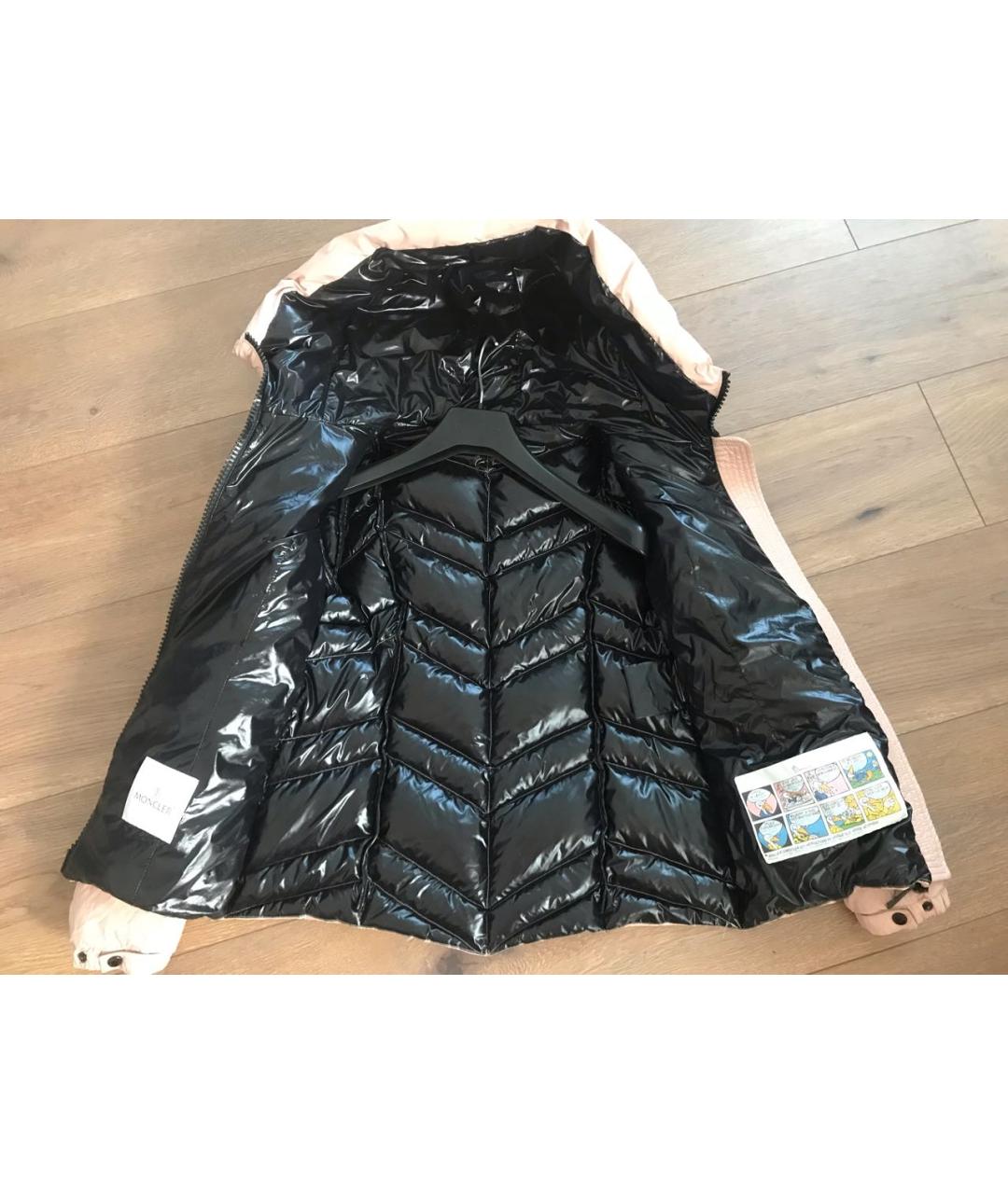 MONCLER Коралловый полиамидовый пуховик, фото 4
