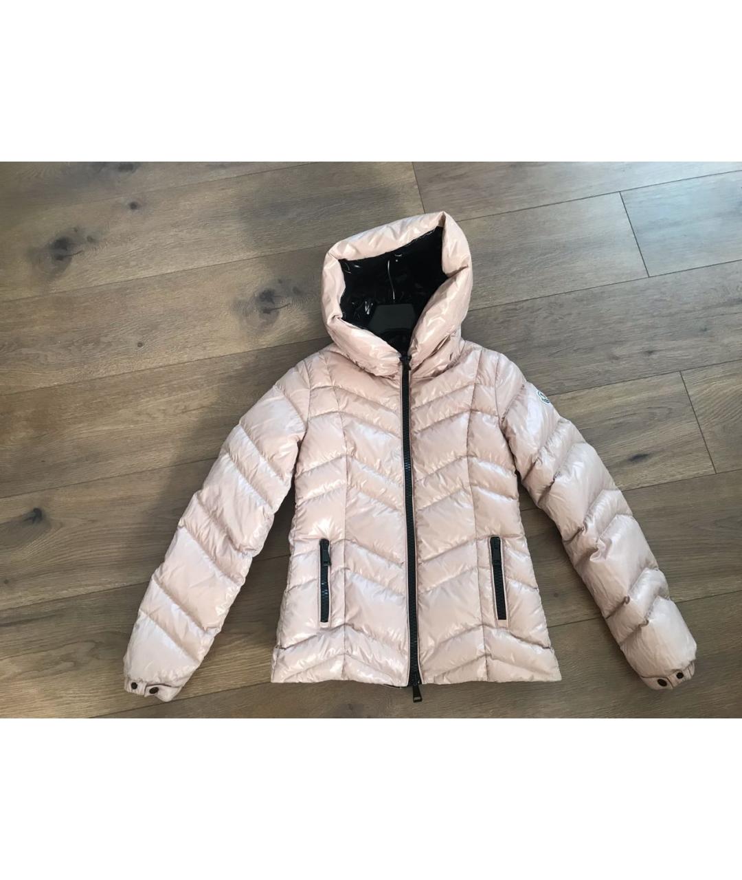 MONCLER Коралловый полиамидовый пуховик, фото 3