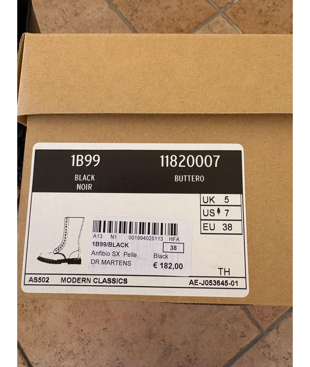 DR. MARTENS Черные кожаные ботинки, фото 4