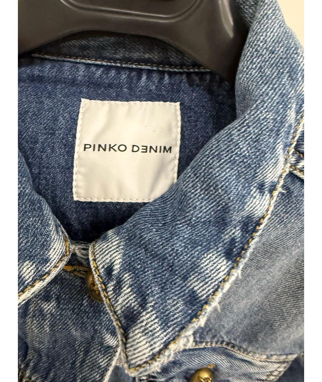 PINKO Синяя деним куртка, фото 5