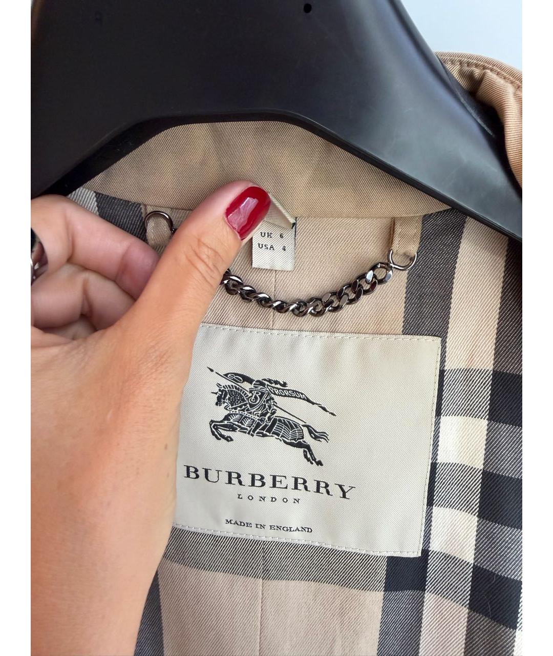 BURBERRY Бежевый тренч/плащ, фото 6