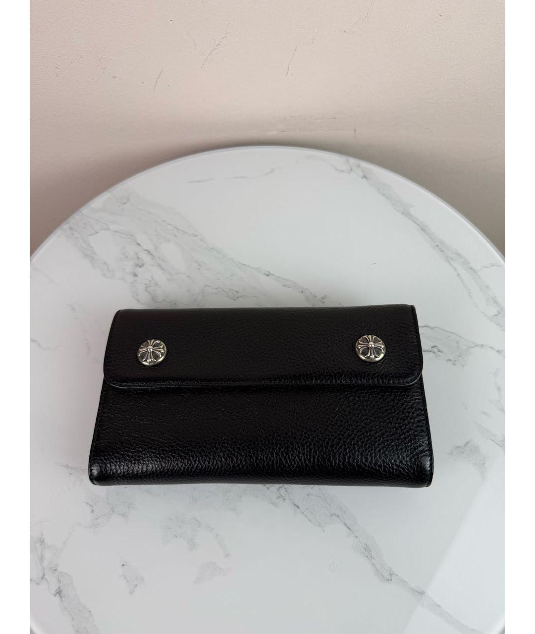 CHROME HEARTS Черный кожаный кошелек, фото 9