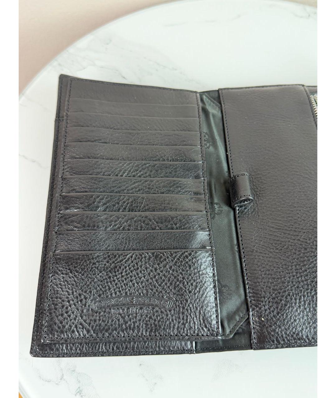 CHROME HEARTS Черный кожаный кошелек, фото 5