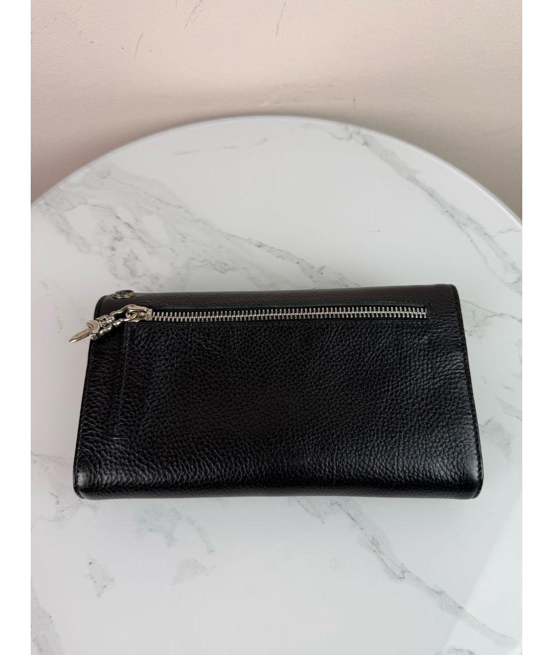 CHROME HEARTS Черный кожаный кошелек, фото 2