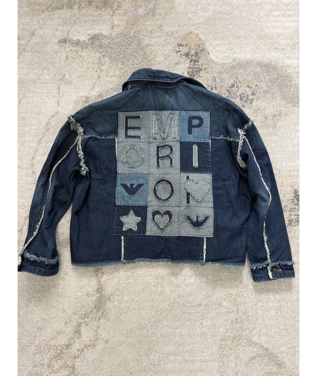 EMPORIO ARMANI Синяя деним куртка, фото 2
