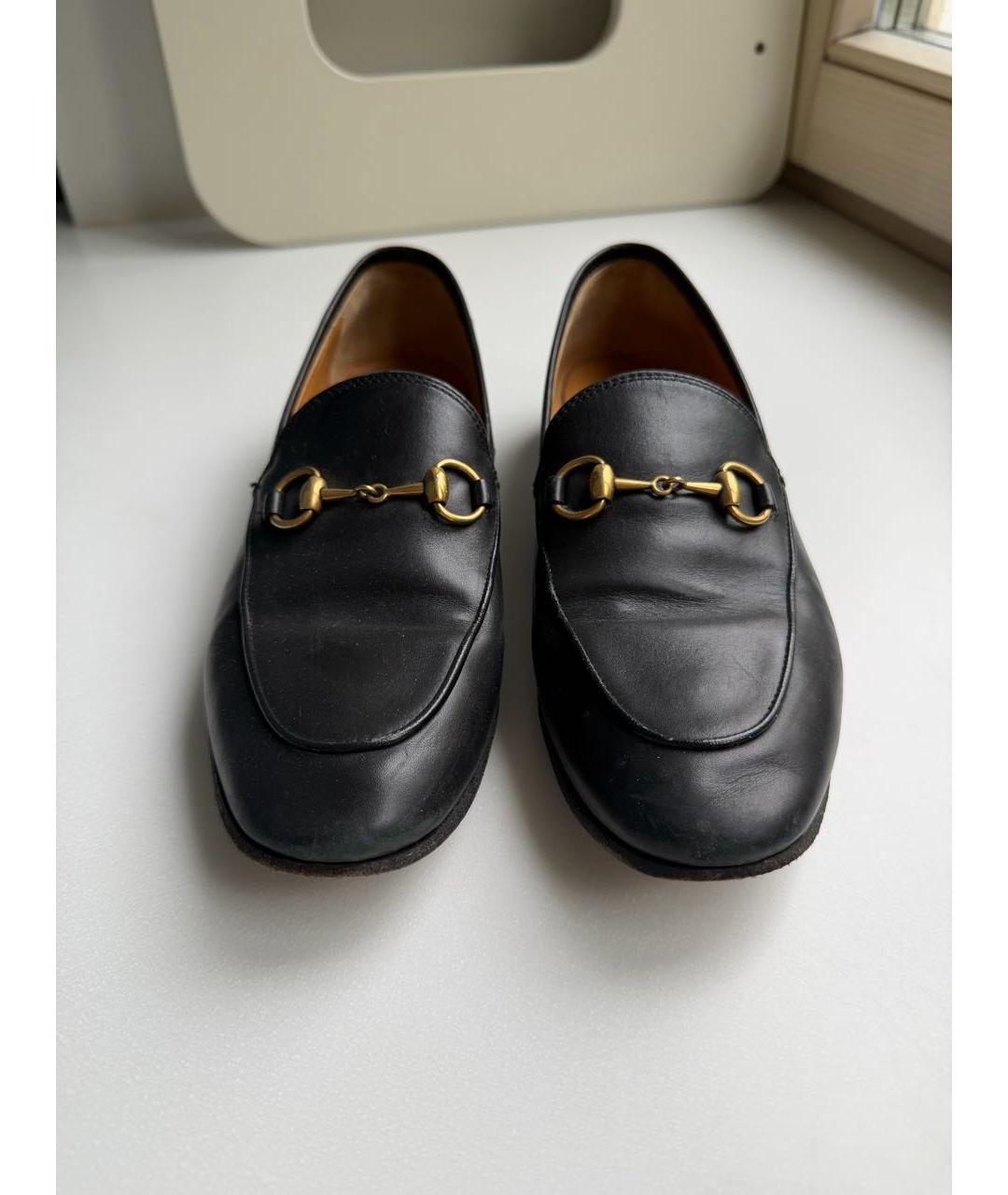 GUCCI Черные кожаные лоферы, фото 3