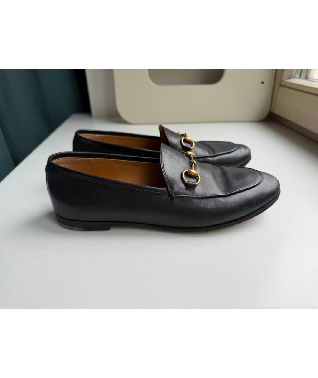 GUCCI Черные кожаные лоферы, фото 5