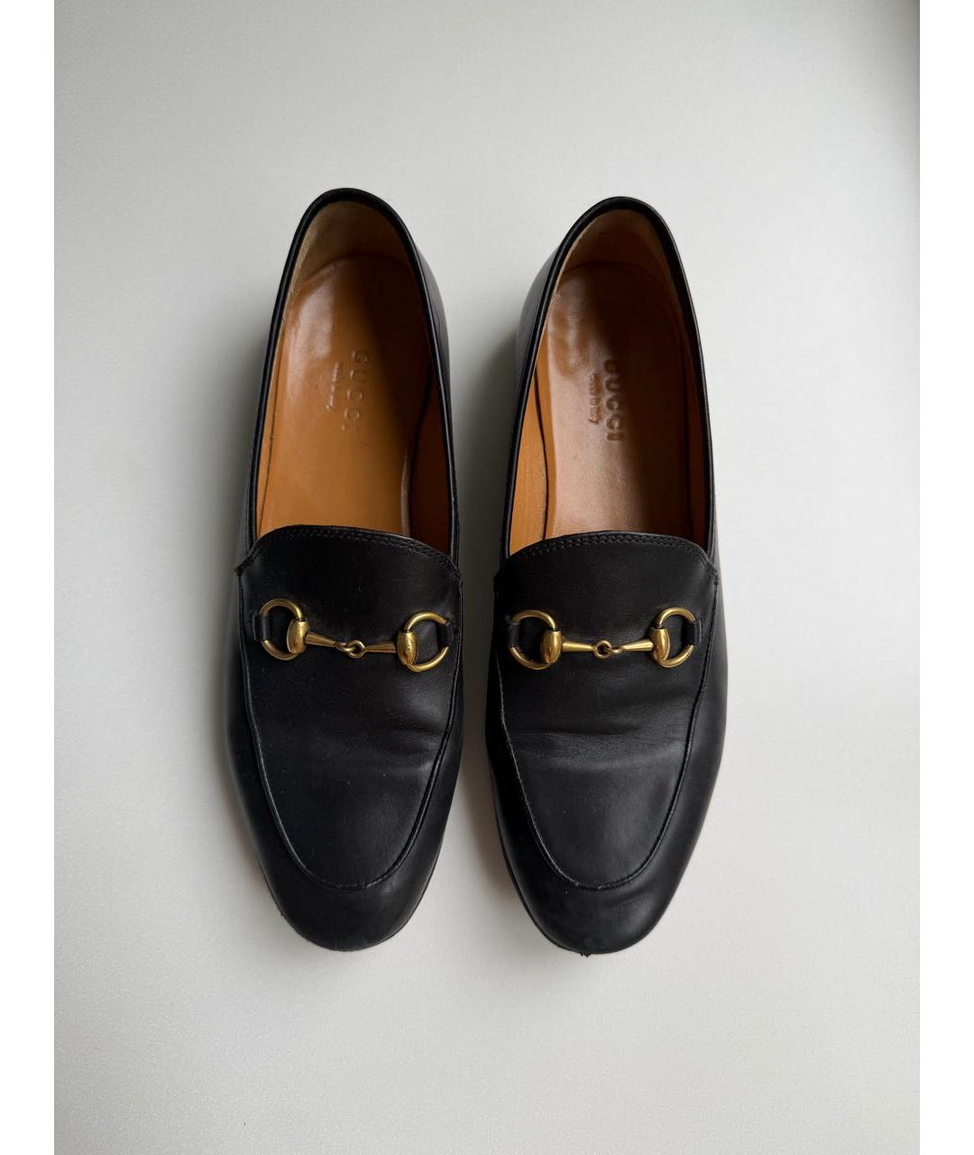 GUCCI Черные кожаные лоферы, фото 2