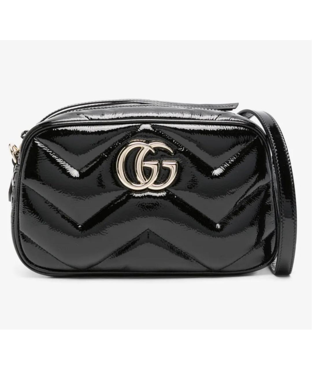 GUCCI Черная кожаная сумка через плечо, фото 6