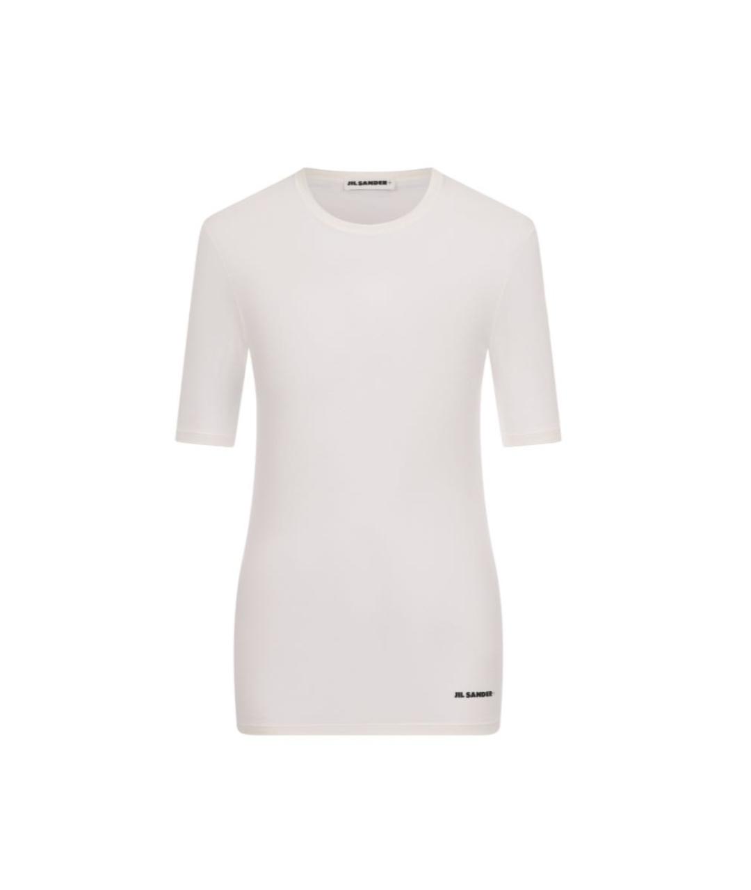 JIL SANDER Белая хлопковая футболка, фото 1
