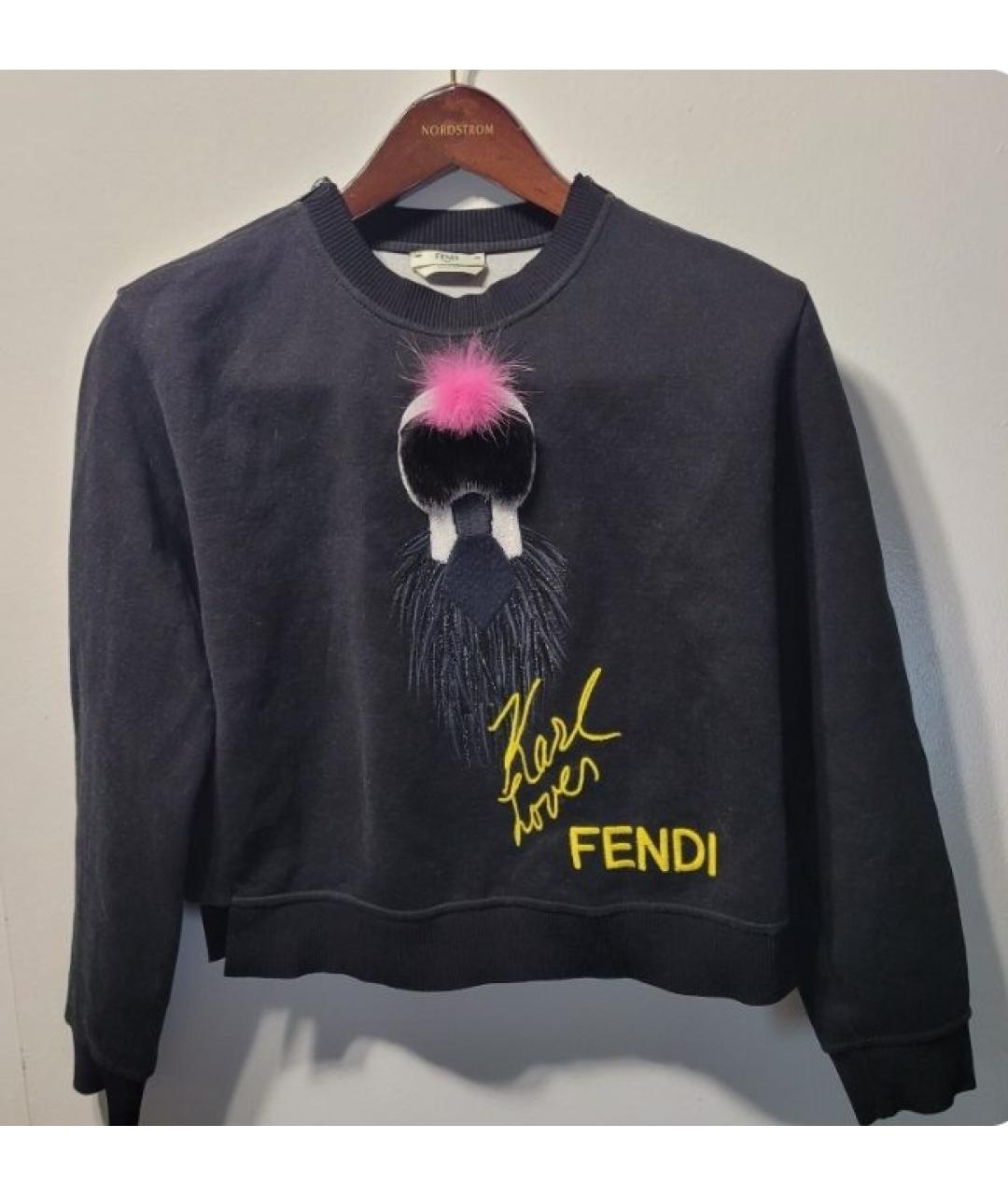 FENDI Черный хлопковый костюм с брюками, фото 3