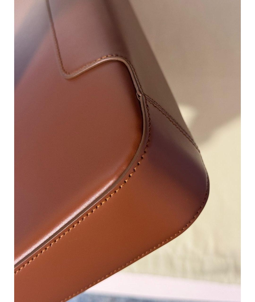 BURBERRY Коричневая кожаная сумка через плечо, фото 2