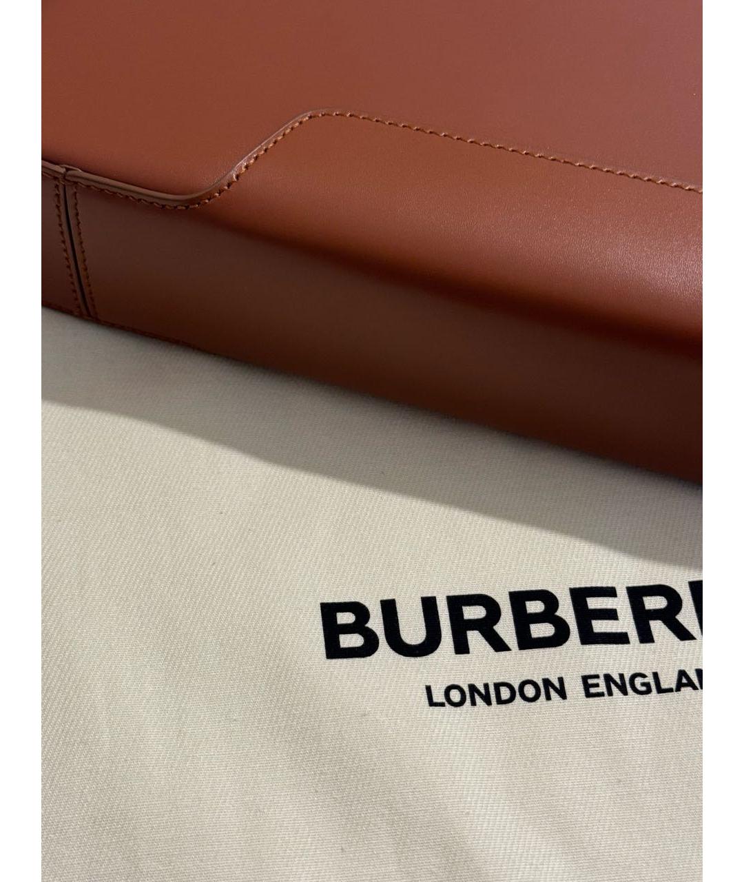 BURBERRY Коричневая кожаная сумка через плечо, фото 4