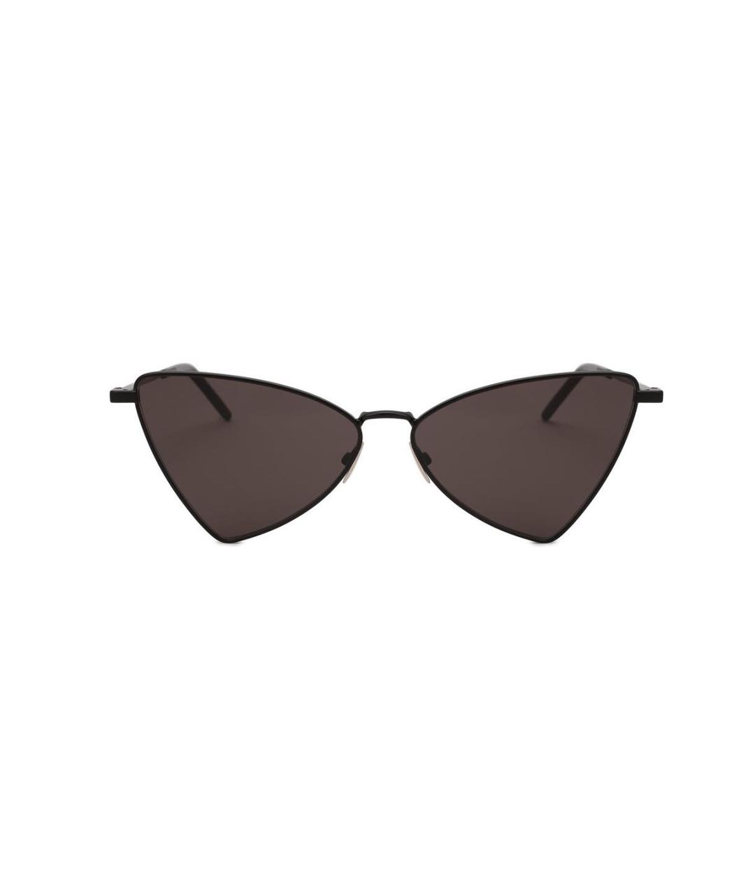 SAINT LAURENT Черные металлические солнцезащитные очки, фото 1