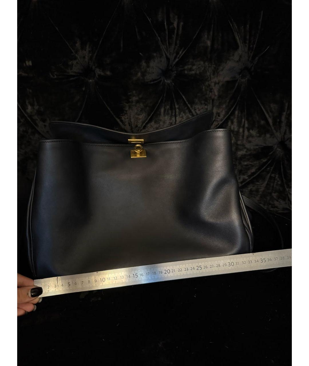 BALENCIAGA Черная кожаная сумка с короткими ручками, фото 6