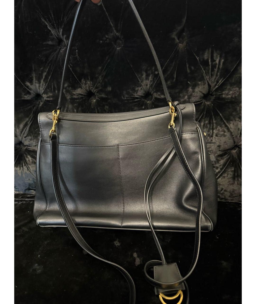 BALENCIAGA Черная кожаная сумка с короткими ручками, фото 3
