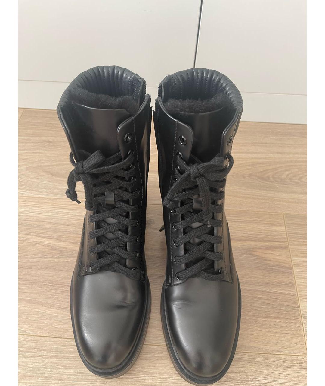 SANTONI Черные кожаные ботинки, фото 2