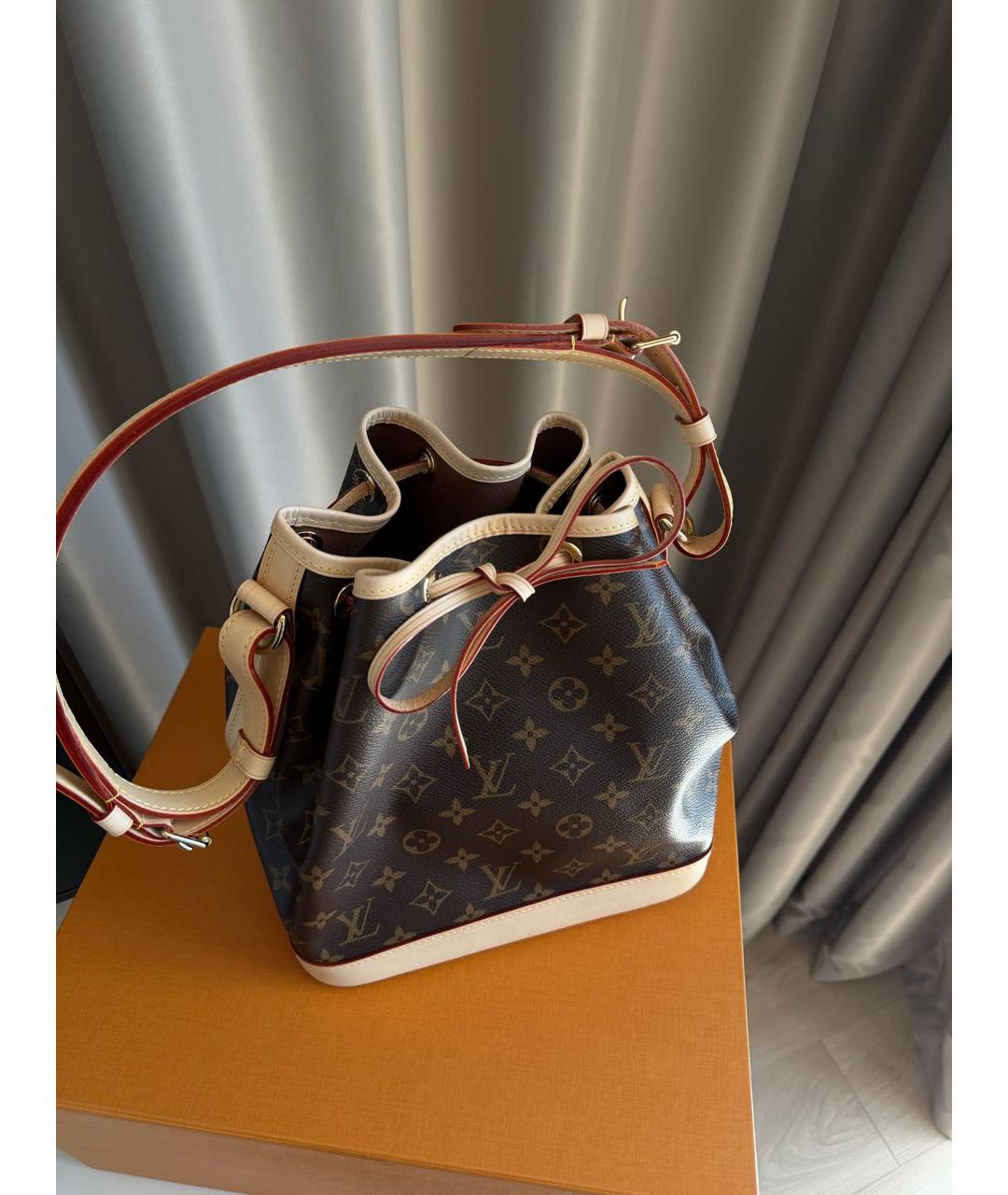 LOUIS VUITTON Коричневая сумка через плечо из канвы, фото 4