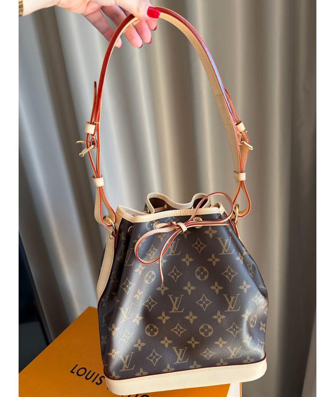 LOUIS VUITTON Коричневая сумка через плечо из канвы, фото 3