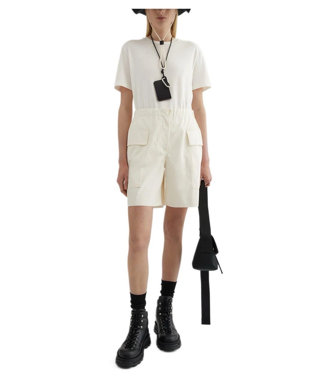 JIL SANDER Белая хлопковая футболка, фото 3
